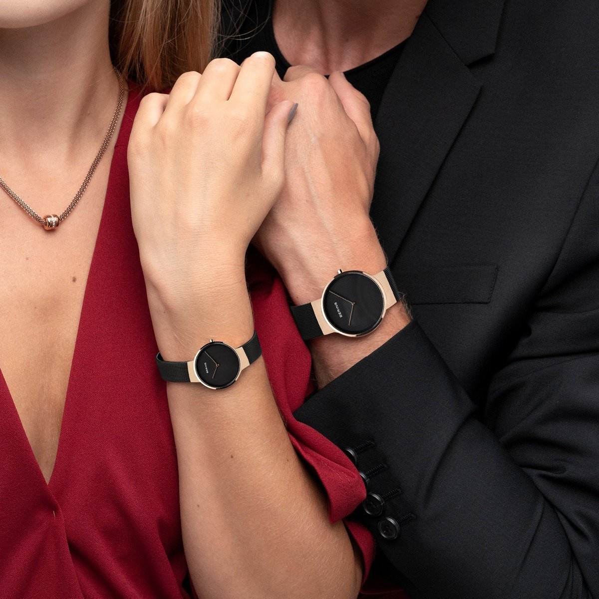 Montre Bering Homme -Noir et Or Rose 14539-166 - Image 6