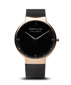 Montre Bering Max René Homme - Design Élégant Noir et Or Rose, Livraison Rapide au Maroc