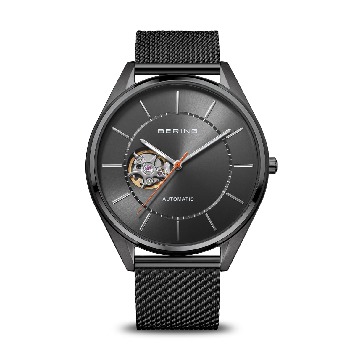 Montre Bering Automatique Homme - Design Noir et Mouvement Visible, Livraison Rapide au Maroc