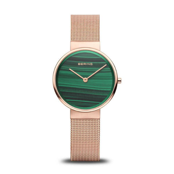 Montre Femme Bering Vert Malachite – Élégance Naturelle & Moderne au Maroc