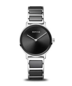 Montre Femme Bering Noir – Élégance Minimaliste & Bracelet Acier Céramique