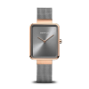 Montre rectangulaire femme Bering – élégance or rose et gris au Maroc