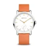 Montre Bering Blanche avec Cuir Orange – Élégance et Modernité | Livraison rapide au Maroc