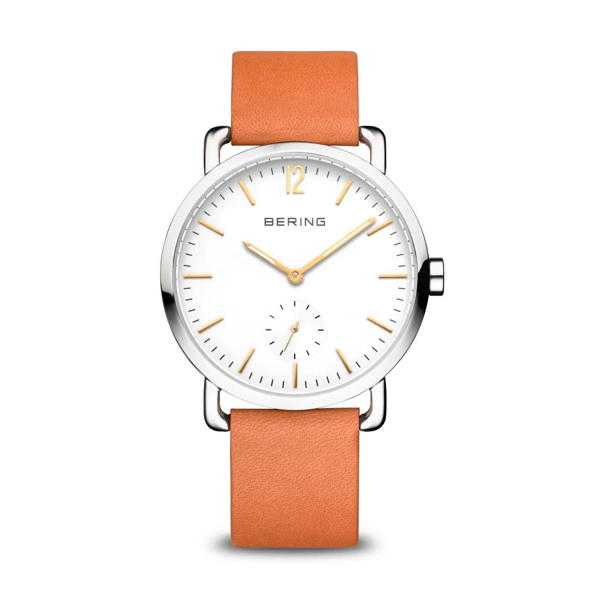 Montre Bering Blanche avec Cuir Orange – Élégance et Modernité | Livraison rapide au Maroc
