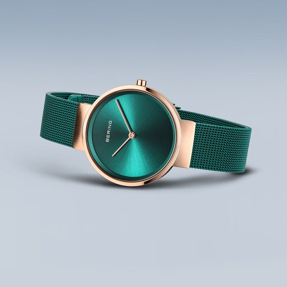 Montre Bering Cadran Vert et Boîtier Rose Doré 14531-869 - Image 3