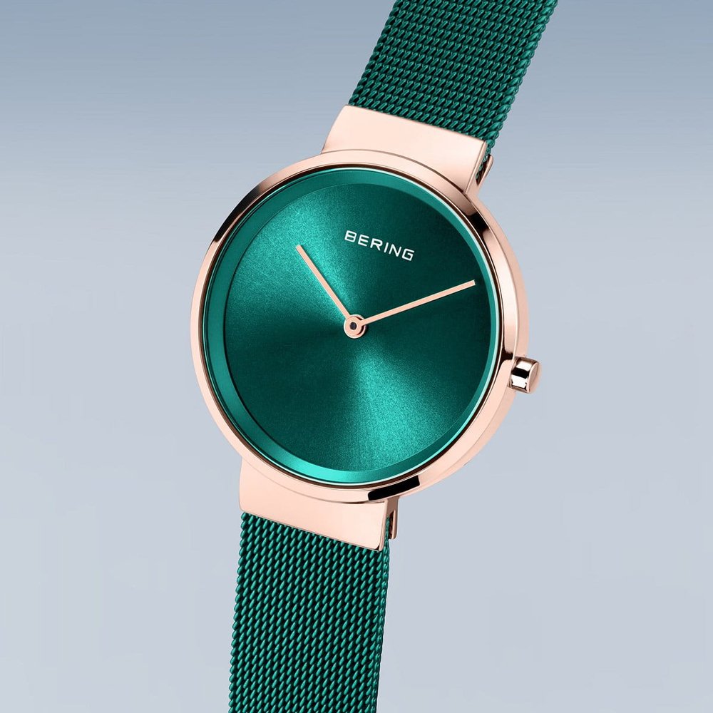 Montre Bering Cadran Vert et Boîtier Rose Doré 14531-869 - Image 2