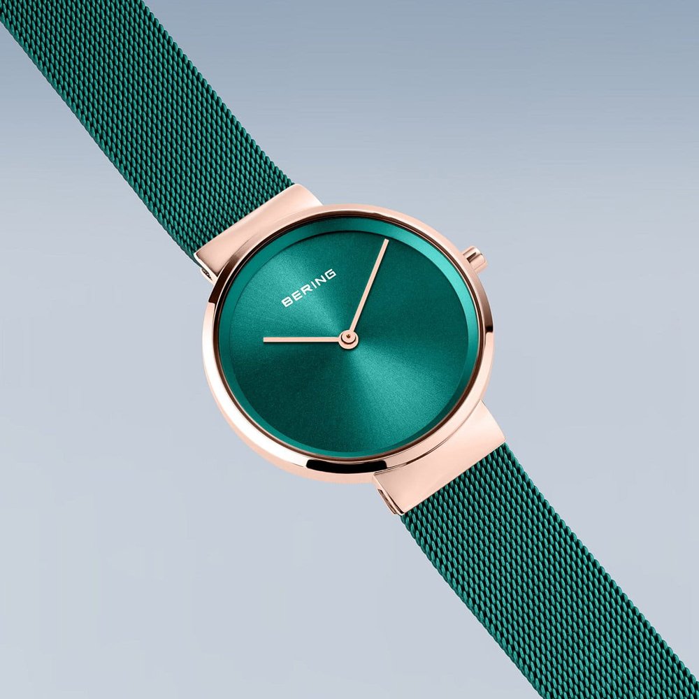 Montre Bering Cadran Vert et Boîtier Rose Doré 14531-869 - Image 7