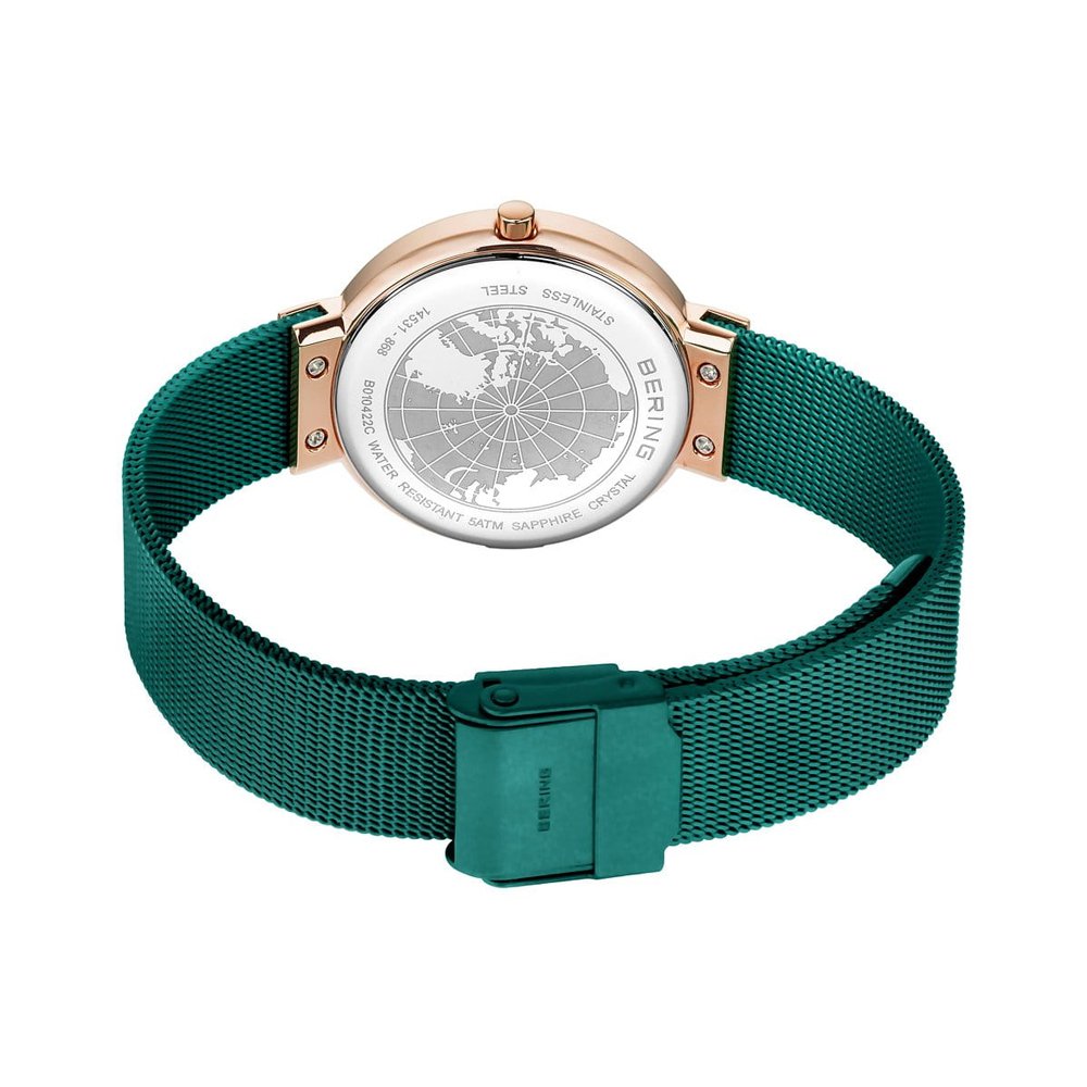 Montre Bering Cadran Vert et Boîtier Rose Doré 14531-869 - Image 4