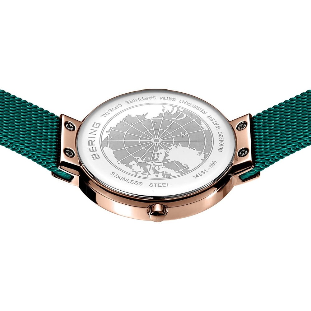 Montre Bering Cadran Vert et Boîtier Rose Doré 14531-869 - Image 5