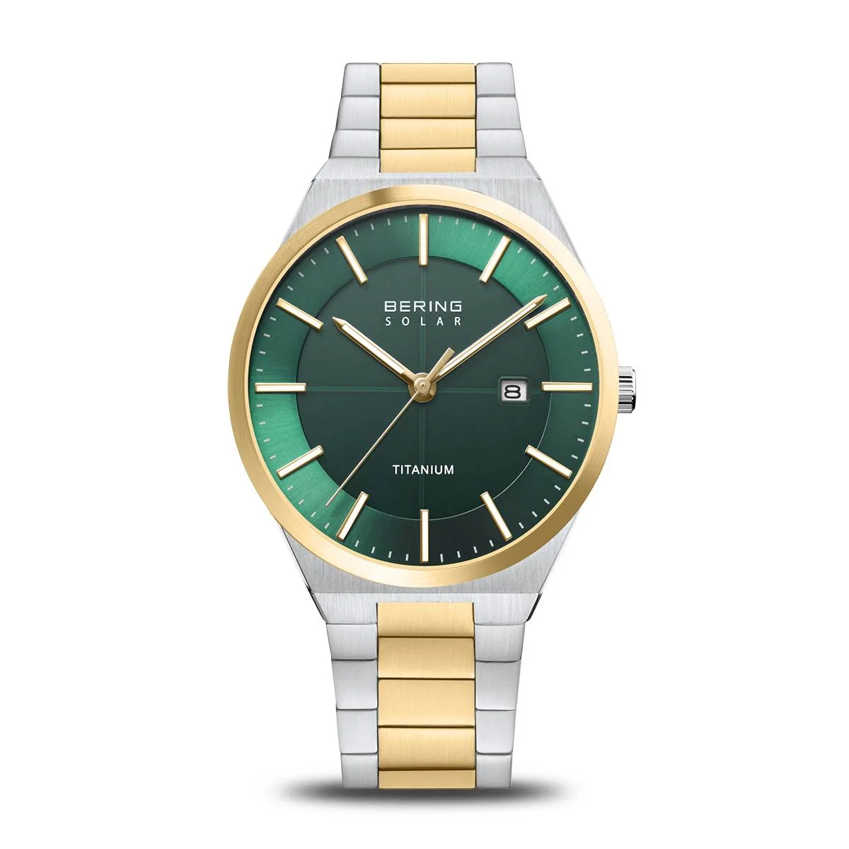 Montre Bering Solar Originale 100% – Élégance Verte avec Bracelet en Titane