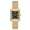 Montre Michael Kors Femme Dorée – Rectangulaire avec Cadran Vert et Cristaux