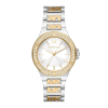 Montre Michael Kors Femme – Logo MK Bicolore avec Cristaux et Cadran Blanc
